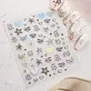 Redanco5D Relieve Ins Popular Pegatina para Uñas Arte de Uñas Estampado de Leopardo Brillo Corazón de Oro Triturado Pegatina Estéreo para Uñas He1573