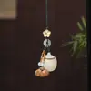 Saquinho de Lótus Luminoso Corrente de Celular Pingente Pedra Luminosa Cabacinha Recortada Pingente Difusor Portátil Masculino e Feminino Acessórios