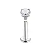 Suministro Transfronterizo Joyería Pendientes de Acero de Titanio con Circonita Incrustada Piercing de Lengua Pendientes Metálicos Espirales Estilo Ins para Mujer Piercing