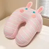 Almohada de Cuello en Forma de U de Seda de Hielo con Dibujos para Viajes en Avión, Almohada Portátil para Dormir, Almohada para Dormir en la Oficina, Almohada para Dormir Boca Arriba, Almohada para Dormir Boca Abajo