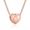 Collar con Colgante de Inicial con Forma de Corazón Versátil para Uso Diario Transfronterizo Europeo y Americano Collar de Corazón con 26 Letras Collar de Regalo de Cumpleaños para Mujeres
