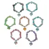 Pulsera Nueva de Cristal y Vidrio con Colgante de Flor y Hoja de Arce, Pulsera de Amistad para Mujer, Joyería Festiva, Venta al por Mayor para Atracciones Turísticas
