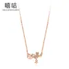Xi Gu D0635 Colar Gatinho Planeta de Prata S925 Original Novo Temperamento Design de Nicho Corrente para Clavícula com Zircônia