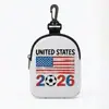 2026 Copa do Mundo de Futebol Transfronteiriça Bandeira Nacional Fone de Ouvido com Fio Bolsa de Armazenamento Bolsa de Transporte Portátil Porta-Cartões Porta-Moedas