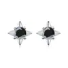 Pendientes Transfronterizos Nuevos de Moissanita de Colores Estilo Coreano Moda Pendientes en Forma de Estrella Versátiles Simples de Plata S925 Venta al por Mayor