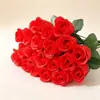 Flor de Rosa Artificial Encantadora Azul, Flor Falsa de Rosa Degradê, Buquê de Flor de Seda de Haste Única, Ornamento de Arranjo de Flores para Decoração de Casa