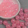 Dingyi K12 Luna Fría Frijoles de Gelatina Arcoíris Cuentas Redondas Electrochapado de Alto Brillo Agujero Pasante Cuentas Sueltas Hecho a Mano DIY Cadena para Teléfono Móvil Accesorios para Joyería