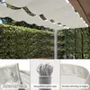 Toldo Retrátil para Sol 1.8X4M Toldo Dobrável Tecido Oxford 420D Pátio Externo Puxado Manualmente Vela de Sol Ondulada