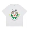 Casa Casablanca Camiseta Casual de Manga Corta Versión Correcta ins Marca de Nicho Trendy Europea y Americana High Street Algodón Puro
