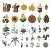 Accesorios de joyería de Acción de Gracias Transfronterizo Calabaza Arce Ardilla Maíz Piña Llavero Aretes Collar Colgante DIY