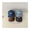 Gorra de Béisbol Vaquera Lavada Estilo Coreano para Niños, Unisex con Letras Bordadas, Gorra de Mezclilla de Alta Calidad para Todas las Estaciones