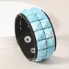 Pulsera de Cuero PU con Remaches Cuadrados de Doble Fila Punk Remachada Pulsera Personalizada para Hombre Pulsera Genial Estilo Callejero Venta al por Mayor Transfronteriza