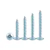 Tornillos Autorroscantes de Cabeza Plana de Alta Resistencia, Tornillos para Madera Extendido Galvanizado en Forma de Cruz, Tornillos de Cabeza Grande, Rosca M3