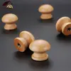 Manija de Puerta de Gabinete de Madera de Loto Pomo Redondo de Cajón Madera Agujero Único Champiñón Accesorio de Mueble de Armario Estilo Lujo Ligero