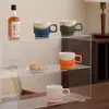 Jianshan Cuatro Estaciones Montaña Taza de Café Set de Regalo, Taza Personal de Cerámica para el Hogar, Taza de Té, Par de Tazas para Pareja, Taza