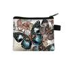 Monedero infantil con estampado de mariposas, ideal para estudiantes. Bolso de mano portátil para tarjetas, monedas y llaves. Bolso de poliéster tipo clutch.