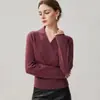 Nuevo suéter de cachemir de punto para mujer para otoño e invierno, cuello cruzado, de punto de canalé alto, jersey, top de punto holgado con cuello en V