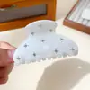 Pinza de pelo de garra con cielo estrellado, pinza de tiburón de tamaño mediano de alta gama, pinza para cabello semi-recogido, pinza de pelo elegante, pinza de garra con incrustaciones de diamantes estrellados