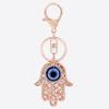 Pendente Olho Azul Criativo Cravejado de Diamantes Comércio Exterior Amazon Metal Chaveiro Pingente Olho do Diabo Atacado