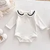 Macacão Estilo Academia para Bebê 2026 Nova Roupa Infantil Macacão de Manga Longa Macacão para Menina Estilo Coreano