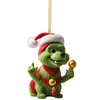 Navidad Nueva Transfronteriza Muñeco Grinch Árbol de Navidad Plano Acrílico Colgante Monstruo Peludo Verde Colgante para Coche