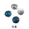 Cristal de Vidro Satélite Mais Vendido com Pedras Strass de Quatro Garras, Redondo com Furos, Estilo Costurado à Mão, Acessórios DIY para Roupas e Bolsas