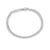 Pulseira Cubana Simples de Aço Inoxidável Banhada a Ouro 14K Pulseira de Gravação Novo Produto Transfronteiriço Atacado