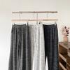 Calça Casual Reta de Cintura Alta Cinza Escuro com Caimento Vertical para Mulheres 2025 Outono Novo Coreana Versátil Peça de Roupa Externa Calça Longa Tendência