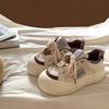 El nicho no choca con los zapatos blancos de suela gruesa Macaron para mujer, zapatos de pan de estilo coreano para todo tipo de combinaciones, zapatillas deportivas casuales de moda.