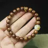 Miçangas de Pau-Rosa Preto Estilo Antigo 9mm Pulseira de Contas de Buda Anel de Corrida Pulseira de Garra de Gato Homens e Mulheres Estilo Floresta Pulseira de Rosário Simples Venda por Atacado