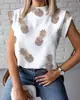 2020WISH Amazon EBAY verão simples gola alta estampa de lábios camisa feminina top roupas femininas