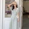 Vestido Floral Verano 2026 Estilo Nuevo para Chicas Ligeramente Gorditas, Tallas Grandes, Rejuvenecedor, Fresco Estilo Francés, Ajustado a la Cintura Vestido Largo de Hada