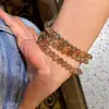 Gelo de Partículas Pequenas Transparente para Cabelo de Alta Qualidade Preto Dourado Natural Super Multi-Círculo Pulseira Pulseira