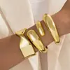 Moda Popular Transfronteriza Personalidad Estilo Exagerado Irregular Geométrico Brillante Abierto Juego de Múltiples Piezas de Joyería de Pulsera para Mujer
