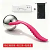 Pelota de fascia manual con rodillo masajeador de acero inoxidable, pelota de masaje con hielo de compresa fría y caliente para recuperación deportiva y relajación muscular