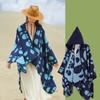 Fotografía de viajes de otoño e invierno estilo étnico chal bufanda con capucha de pastizal capa capa exterior de Yunnan para mujer en stock al por mayor