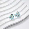 Miçangas de vidro em formato de árvore de Natal com bolinhas coloridas, pingentes para colares e pulseiras DIY, em estoque, envia em até 48 horas