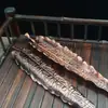 Incensário retrô chinês folha de Bodhi antiga para casa interior incenso em vara folhas criativas ágarwood decoração para cerimônia do chá incensário