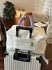 Bolsa de Viagem Curta de Grande Capacidade em Cores Contrastantes, Bolsa de Mão para Viagem de Negócios, Bolsa de Armazenamento de Bagagem de Viagem, Bolsa para Esportes e Fitness, Bolsa de Yoga