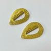 Pieza de gota de agua de bricolaje, superficie esmerilada, pieza de pulverización de arena, pieza de destello de arena, pendientes característicos de forma especial, pendientes colgantes, pendientes