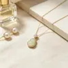 Nuevo collar estilo chino de plata de ley S925, colgante de calabaza de jade Hetian de nicho de lujo ligero, accesorio de diseño de alta gama