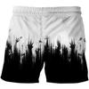 Pantalones cortos de verano para hombre europeos y americanos punk calavera 3D estampados de manga corta moda casual deportivos suministro de fabricante