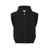FORN3 Chaleco con capucha de tela gruesa estilo callejero americano sin mangas para hombre, chaleco de marca moderna, chaqueta chaleco N2102