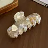 Grampo de cabelo de acetato com glitter estelar de alta qualidade, acessório de cabelo versátil de borboleta cravejado de diamantes, presilha de garra para rabo de cavalo alto, presilha de tubarão para coques