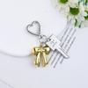 Nuevo Lazo Dorado de Resina Plata Amor Aleación Llavero Pequeño Colgante Decorativo Bolso Funda de Teléfono Adornos Colgantes