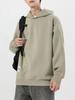 Sudadera con capucha de color sólido de peso pesado para hombre, nueva para otoño e invierno, holgada, versátil, simple, con bolsillo deportivo, sudadera con capucha para hombre