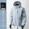 Cortavientos clásico con capucha para exteriores, a prueba de viento, impermeable, resistente a las arrugas, duradero, moderno y versátil, para primavera y otoño, adecuado para senderismo y montañismo