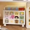 Estante para Guardar Mochilas Escolares, Carrinho Pequeno, Estante Móvel para Guardar Livros Debaixo da Mesa, Grande Capacidade, Estrutura Dobrável para Livros com Rodas para Uso Doméstico