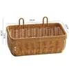 Nova Cesta de Armazenamento Trançada em Rattan Cozinha Gengibre Alho Cesta de Parede Banheiro Rack de Armazenamento para Lavatório Pingente Decorativo