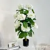 Maceta con Planta de Flor de Hortensia Artificial Yixin de Dongguan, Venta Caliente Transfronteriza, Piezas Estándar para Ensamblaje y Desmontaje, Fabricante de Plantas Verdes, Estilo Nórdico